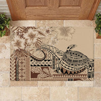 Vaiaso o le Gagana Samoa Rubber Doormat Siapo Motif Beige LT7 - Polynesian Pride