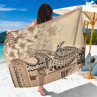 Vaiaso o le Gagana Samoa Sarong Siapo Motif Beige LT7 One Size 44 x 66 inches Beige - Polynesian Pride