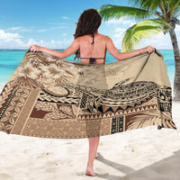 Vaiaso o le Gagana Samoa Sarong Siapo Motif Beige LT7 - Polynesian Pride