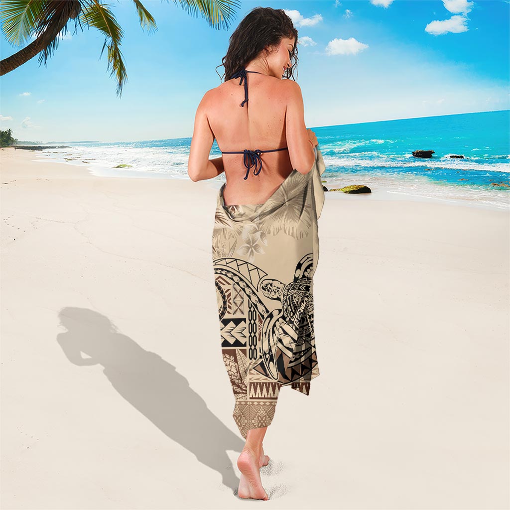 Vaiaso o le Gagana Samoa Sarong Siapo Motif Beige LT7 - Polynesian Pride