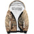 Vaiaso o le Gagana Samoa Sherpa Hoodie Siapo Motif Beige