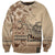 Vaiaso o le Gagana Samoa Sweatshirt Siapo Motif Beige