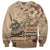 Vaiaso o le Gagana Samoa Sweatshirt Siapo Motif Beige