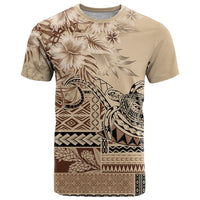 Vaiaso o le Gagana Samoa T Shirt Siapo Motif Beige LT7 Beige - Polynesian Pride