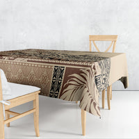 Vaiaso o le Gagana Samoa Tablecloth Siapo Motif Beige LT7 - Polynesian Pride