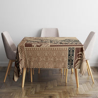 Vaiaso o le Gagana Samoa Tablecloth Siapo Motif Beige LT7 - Polynesian Pride