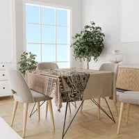 Vaiaso o le Gagana Samoa Tablecloth Siapo Motif Beige LT7 - Polynesian Pride