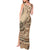 Vaiaso o le Gagana Samoa Tank Maxi Dress Siapo Motif Beige