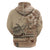 Vaiaso o le Gagana Samoa Zip Hoodie Siapo Motif Beige