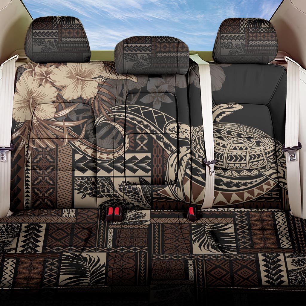 Vaiaso o le Gagana Samoa Back Car Seat Cover Siapo Motif Black LT7 One Size Black - Polynesian Pride