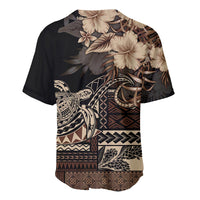 Vaiaso o le Gagana Samoa Baseball Jersey Siapo Motif Black LT7 - Polynesian Pride
