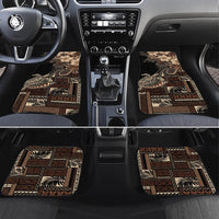 Vaiaso o le Gagana Samoa Car Mats Siapo Motif Black LT7 Set 4pcs Black - Polynesian Pride