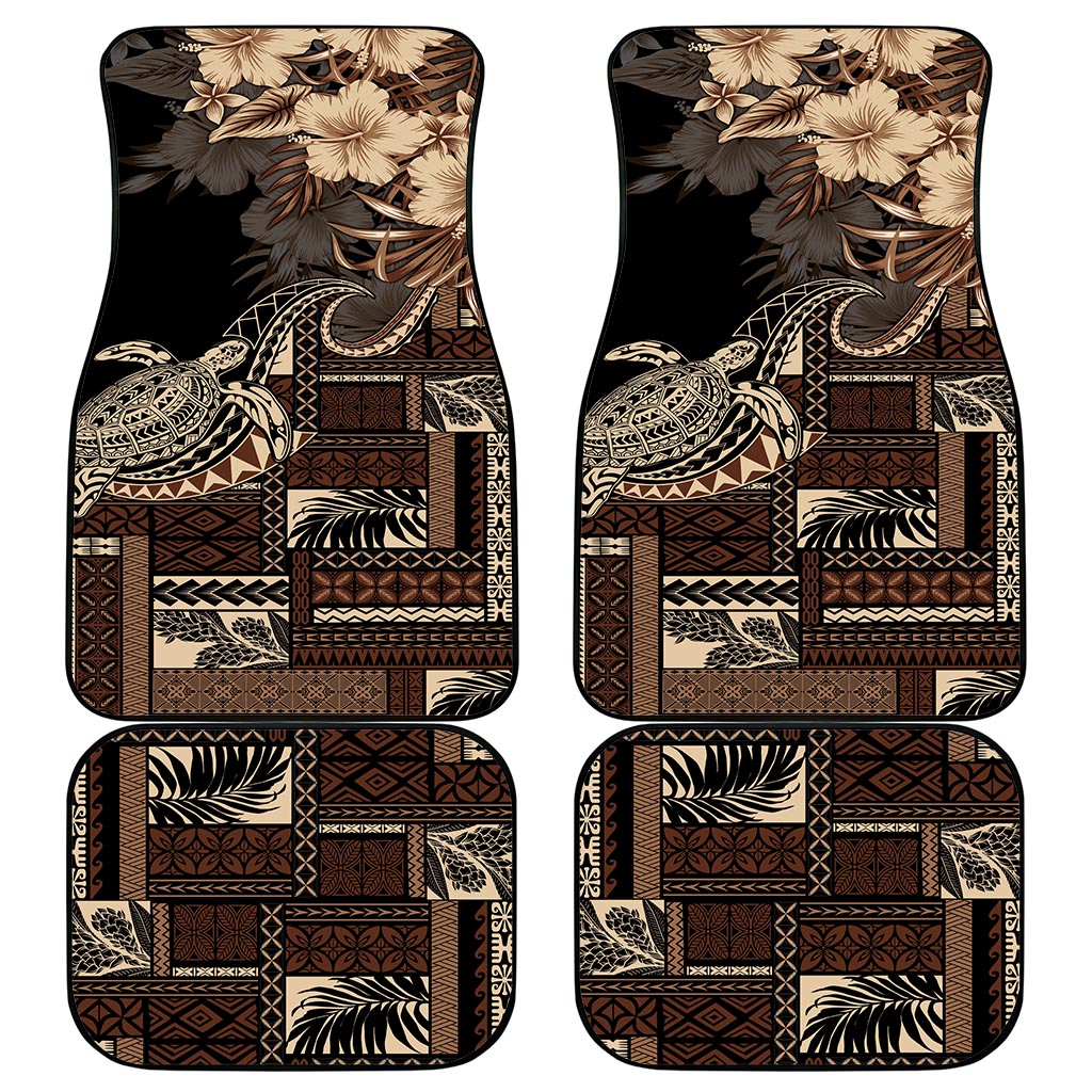 Vaiaso o le Gagana Samoa Car Mats Siapo Motif Black LT7 - Polynesian Pride