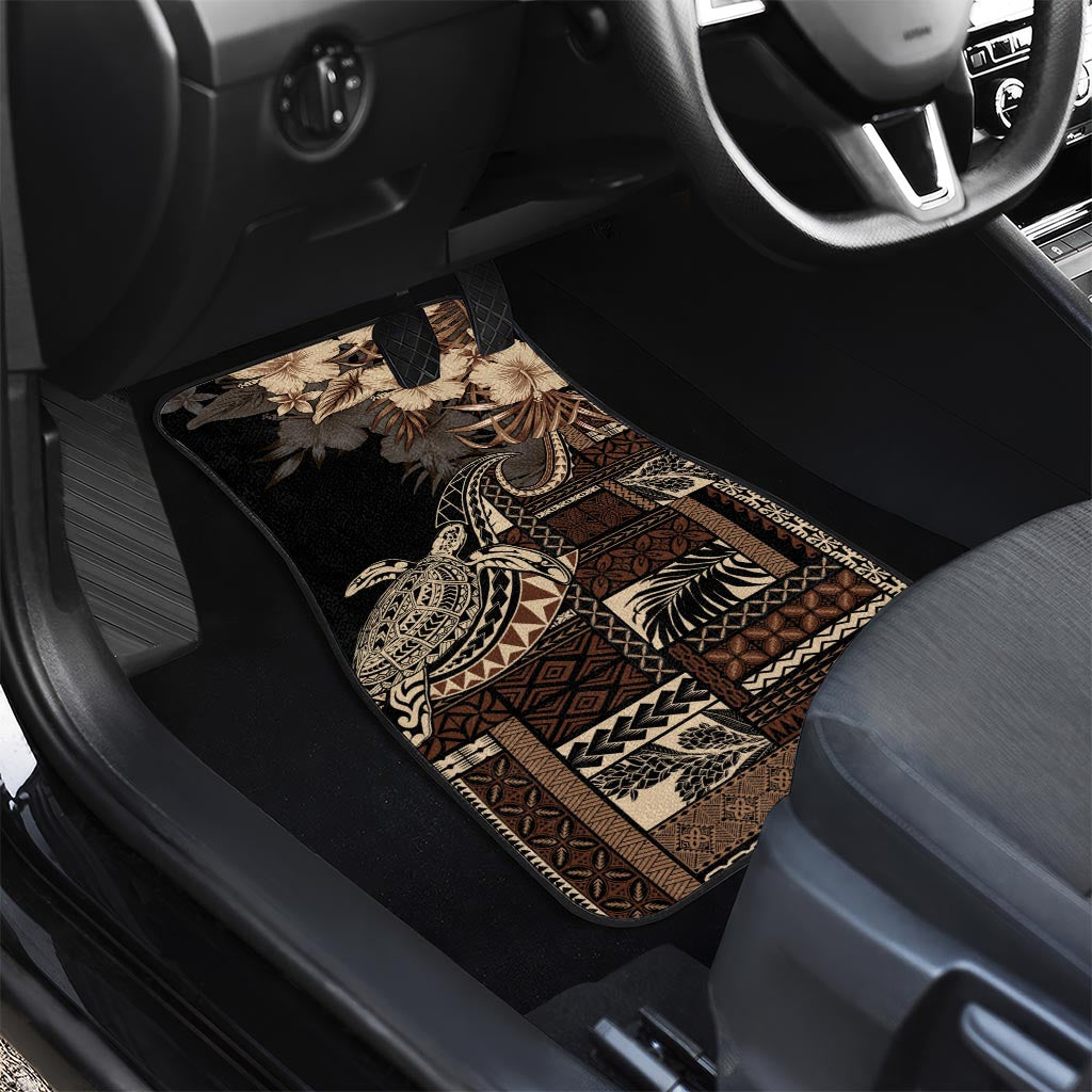 Vaiaso o le Gagana Samoa Car Mats Siapo Motif Black LT7 - Polynesian Pride