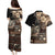 Vaiaso o le Gagana Samoa Couples Matching Puletasi and Hawaiian Shirt Siapo Motif Black