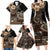 Vaiaso o le Gagana Samoa Family Matching Long Sleeve Bodycon Dress and Hawaiian Shirt Siapo Motif Black