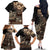 Vaiaso o le Gagana Samoa Family Matching Off The Shoulder Long Sleeve Dress and Hawaiian Shirt Siapo Motif Black