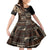 Vaiaso o le Gagana Samoa Family Matching Off Shoulder Short Dress and Hawaiian Shirt Siapo Motif Black