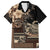 Vaiaso o le Gagana Samoa Family Matching Off Shoulder Short Dress and Hawaiian Shirt Siapo Motif Black