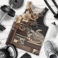 Vaiaso o le Gagana Samoa Men Tank Top Siapo Motif Black LT7 - Polynesian Pride