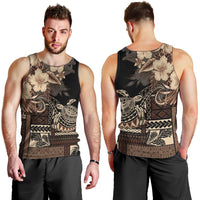 Vaiaso o le Gagana Samoa Men Tank Top Siapo Motif Black LT7 - Polynesian Pride
