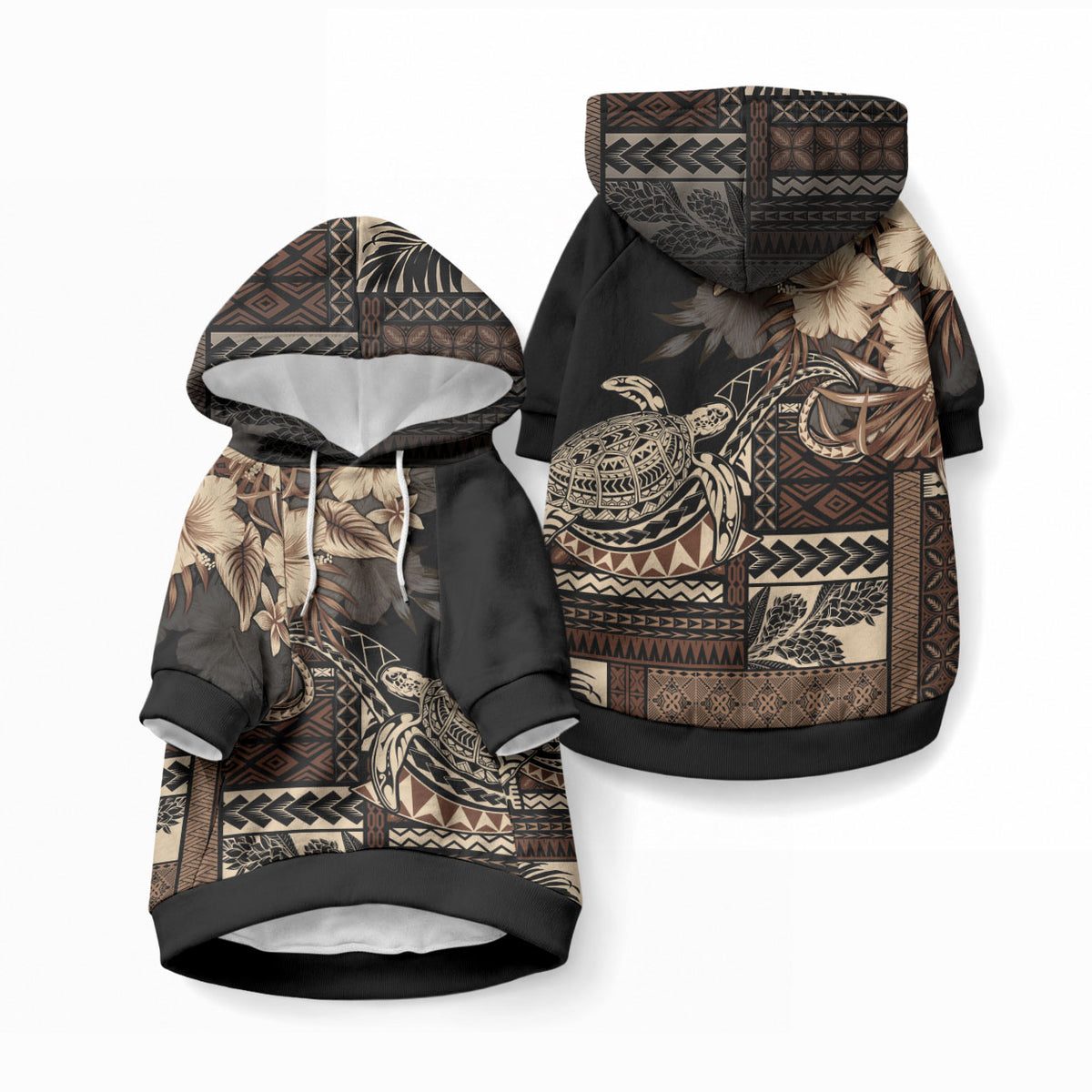 Vaiaso o le Gagana Samoa Pet Hoodie Siapo Motif Black LT7 Pullover Black - Polynesian Pride