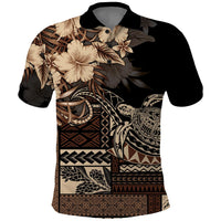 Vaiaso o le Gagana Samoa Polo Shirt Siapo Motif Black LT7 Black - Polynesian Pride