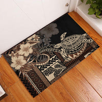 Vaiaso o le Gagana Samoa Rubber Doormat Siapo Motif Black LT7 Black - Polynesian Pride