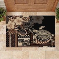 Vaiaso o le Gagana Samoa Rubber Doormat Siapo Motif Black LT7 - Polynesian Pride