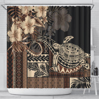 Vaiaso o le Gagana Samoa Shower Curtain Siapo Motif Black LT7 - Polynesian Pride