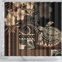 Vaiaso o le Gagana Samoa Shower Curtain Siapo Motif Black LT7 - Polynesian Pride