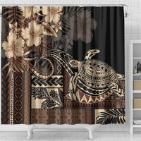 Vaiaso o le Gagana Samoa Shower Curtain Siapo Motif Black LT7 - Polynesian Pride