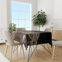 Vaiaso o le Gagana Samoa Tablecloth Siapo Motif Black LT7 - Polynesian Pride
