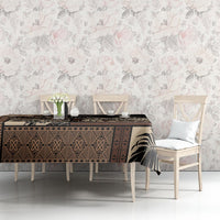 Vaiaso o le Gagana Samoa Tablecloth Siapo Motif Black LT7 - Polynesian Pride