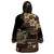 Vaiaso o le Gagana Samoa Wearable Blanket Hoodie Siapo Motif Black