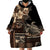 Vaiaso o le Gagana Samoa Wearable Blanket Hoodie Siapo Motif Black