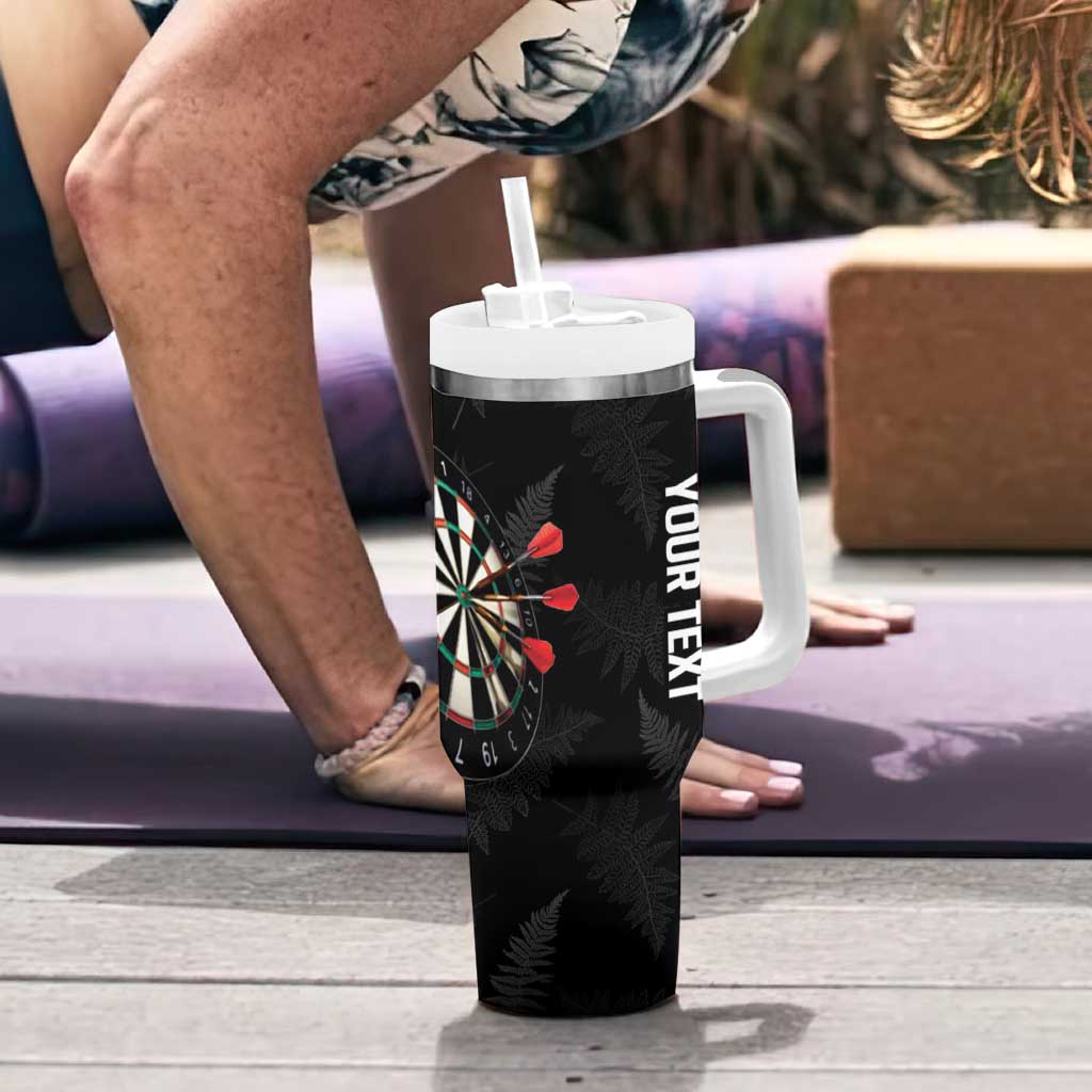 Personalized New Zealand Darts Tumbler With Handle Kowhaiwhai Whero Koiri - Manaia LT7 - Polynesian Pride