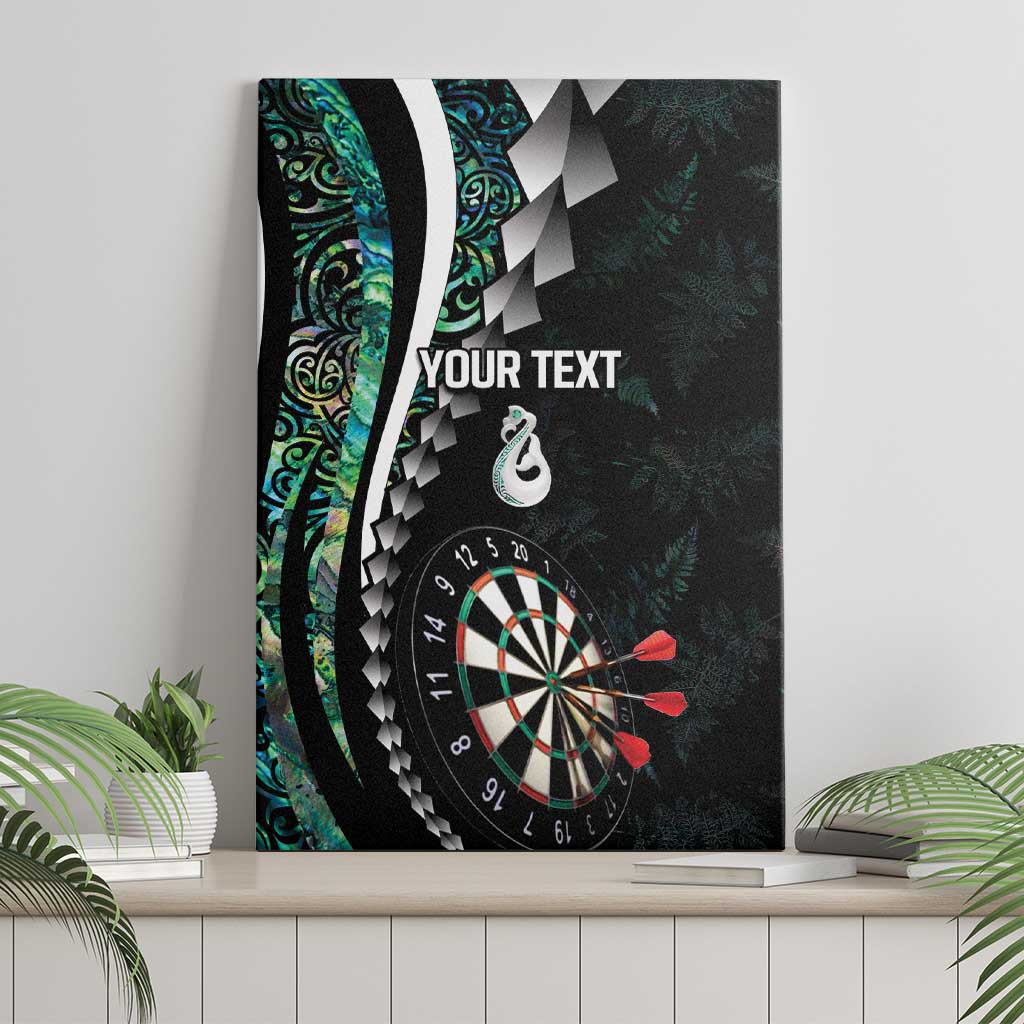 Personalized New Zealand Darts Canvas Wall Art Paua Shell Koiri - Manaia LT7 - Polynesian Pride