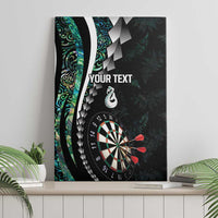 Personalized New Zealand Darts Canvas Wall Art Paua Shell Koiri - Manaia LT7 - Polynesian Pride