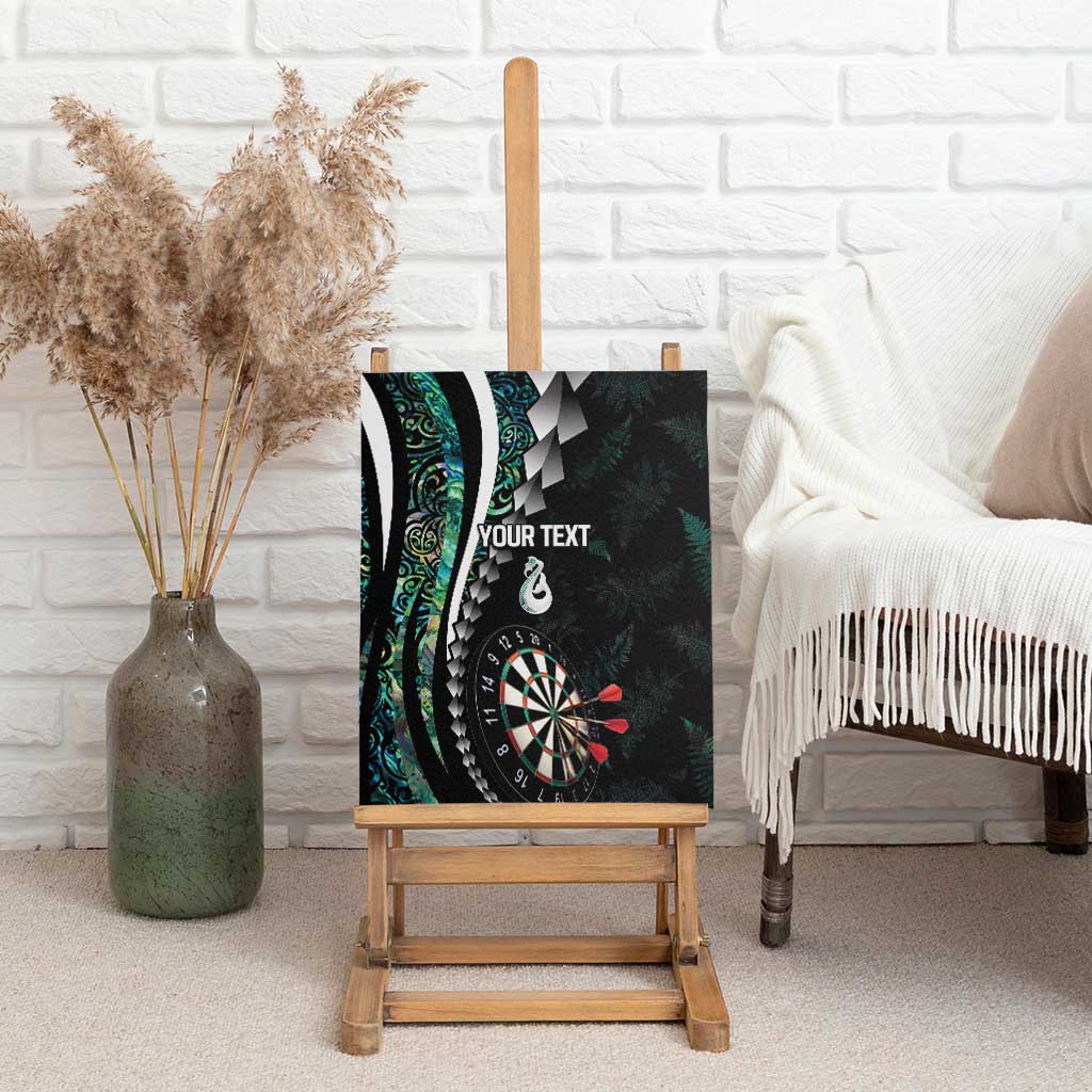 Personalized New Zealand Darts Canvas Wall Art Paua Shell Koiri - Manaia LT7 - Polynesian Pride