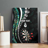 Personalized New Zealand Darts Canvas Wall Art Paua Shell Koiri - Manaia LT7 - Polynesian Pride