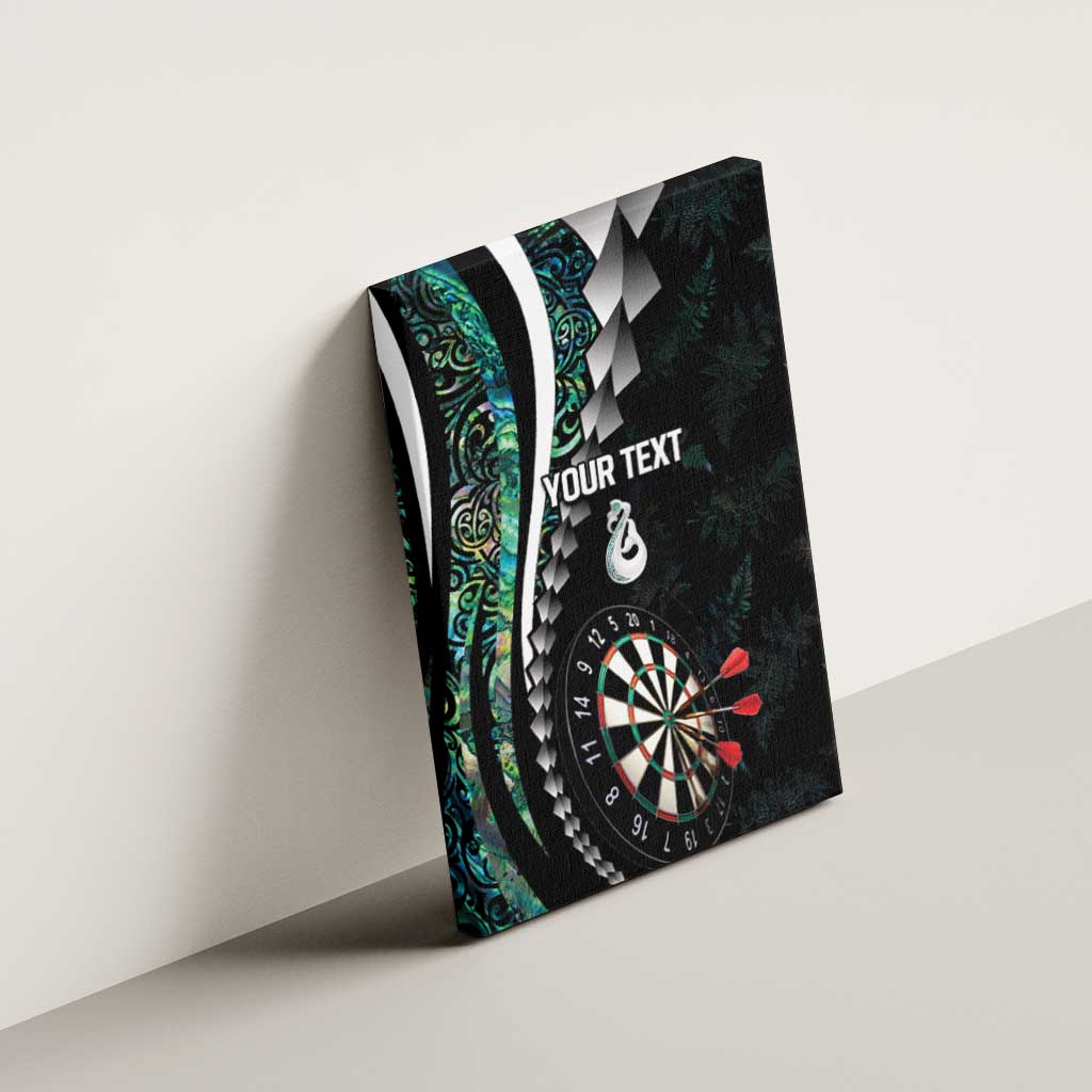 Personalized New Zealand Darts Canvas Wall Art Paua Shell Koiri - Manaia LT7 - Polynesian Pride