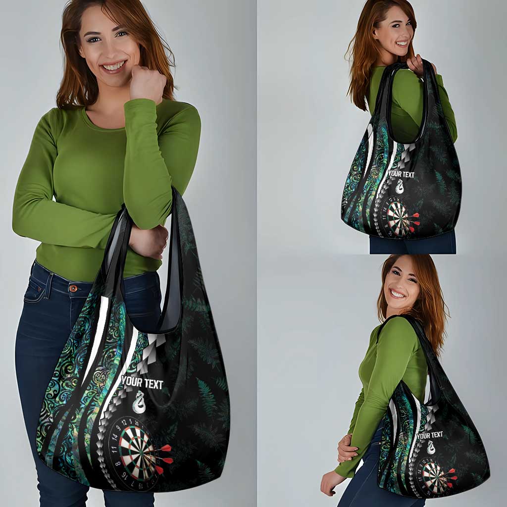 Personalized New Zealand Darts Grocery Bag Paua Shell Koiri - Manaia LT7 - Polynesian Pride