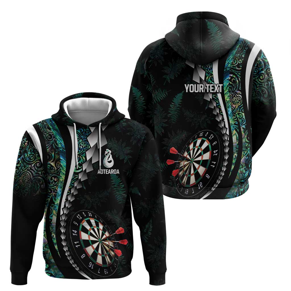 Personalized New Zealand Darts Hoodie Paua Shell Koiri - Manaia LT7 - Polynesian Pride