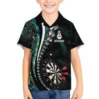 Personalized New Zealand Darts Kid Hawaiian Shirt Paua Shell Koiri - Manaia LT7 Kid Green - Polynesian Pride
