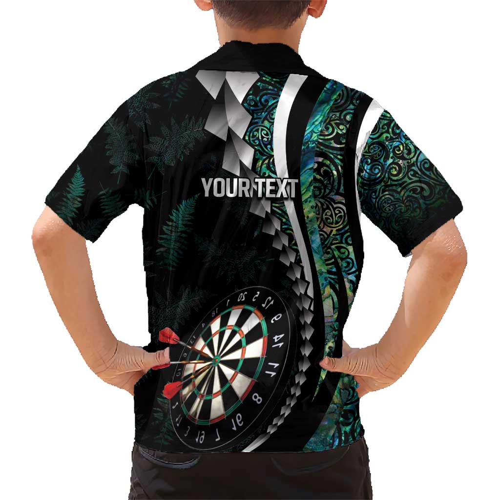 Personalized New Zealand Darts Kid Hawaiian Shirt Paua Shell Koiri - Manaia LT7 - Polynesian Pride