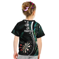 Personalized New Zealand Darts Kid T Shirt Paua Shell Koiri - Manaia LT7 - Polynesian Pride