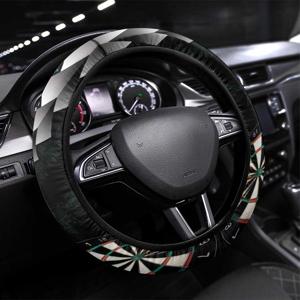 New Zealand Darts Steering Wheel Cover Paua Shell Koiri - Manaia LT7 Universal Fit Green - Polynesian Pride