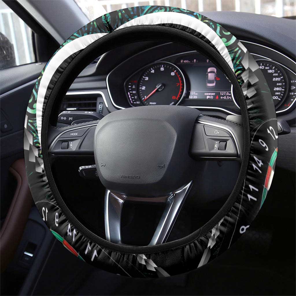 New Zealand Darts Steering Wheel Cover Paua Shell Koiri - Manaia LT7 - Polynesian Pride