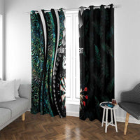 Personalized New Zealand Darts Window Curtain Paua Shell Koiri - Manaia LT7 With Grommets Green - Polynesian Pride
